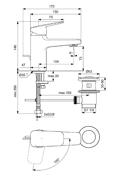 Ideal Standard - CeraPlan - Mosdó csaptelep - BD215AA – 2. kép