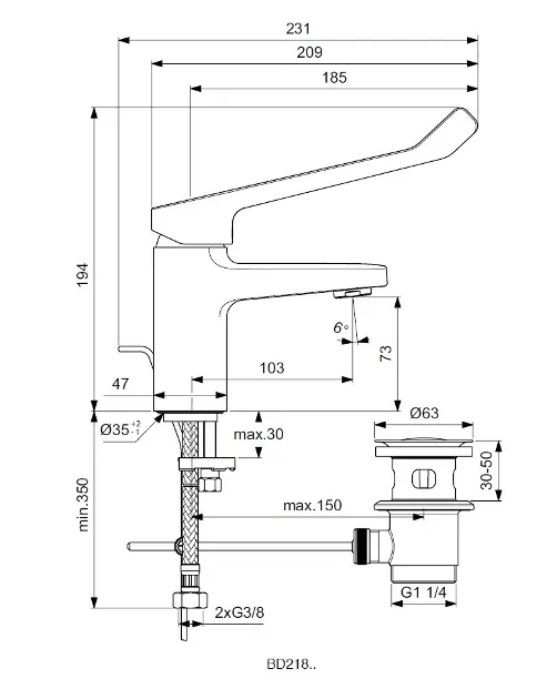 Ideal Standard - CeraPlan - Mosdó csaptelep - BD218AA – 2. kép