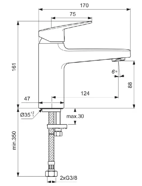 Ideal Standard - CeraPlan - Mosdó csaptelep - BD222XG – 2. kép