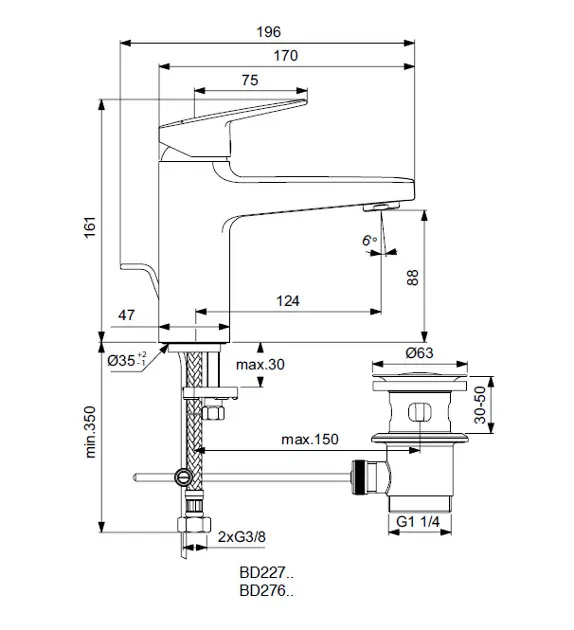 Ideal Standard - CeraPlan - Mosdó csaptelep - BD227AA – 2. kép
