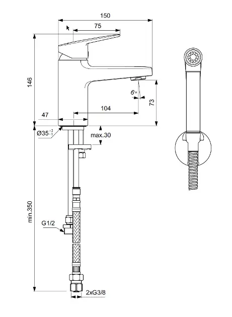 Ideal Standard - CeraPlan - Mosdó csaptelep - BD231AA – 2. kép