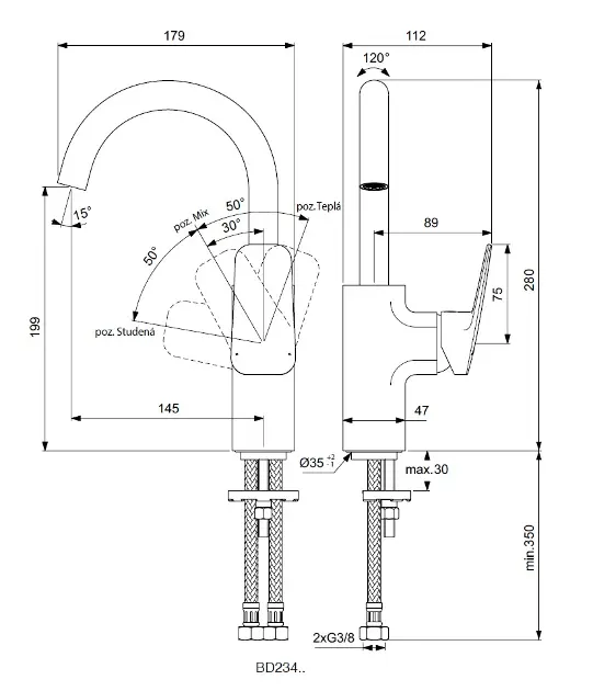 Ideal Standard - CeraPlan - Mosdó csaptelep - BD234AA – 2. kép