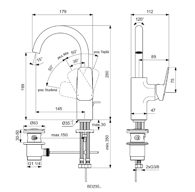 Ideal Standard - CeraPlan - Mosdó csaptelep - BD235AA – 2. kép