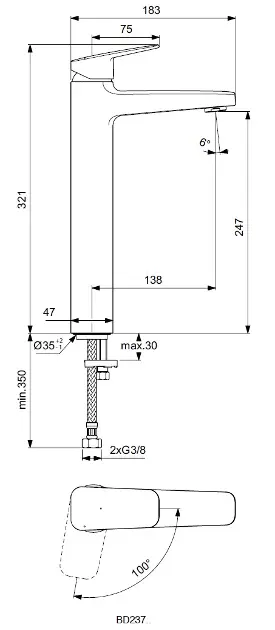 Ideal Standard - CeraPlan - Mosdó csaptelep - BD237AA – 2. kép