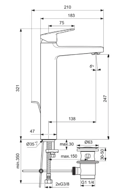 Ideal Standard - CeraPlan - Mosdó csaptelep - BD238XG – 2. kép