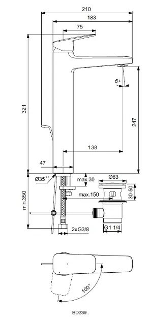 Ideal Standard - CeraPlan - Mosdó csaptelep - BD239AA – 2. kép
