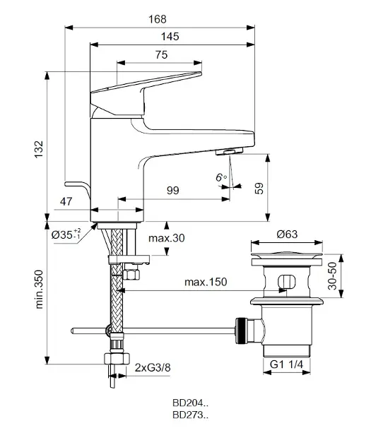 Ideal Standard - CeraPlan - Mosdó csaptelep - BD273AA – 2. kép