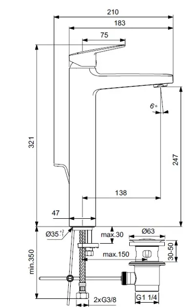 Ideal Standard - CeraPlan - Mosdó csaptelep - BD277AA – 2. kép
