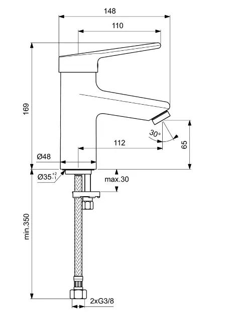 Ideal Standard - Ceraplus II - Mosdó csaptelep - BC092AA – 2. kép