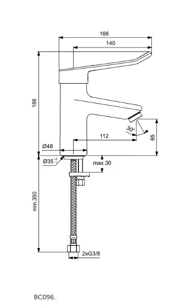 Ideal Standard - Ceraplus II - Mosdó csaptelep - BC096AA – 2. kép