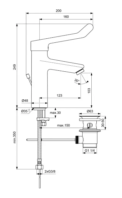 Ideal Standard - Ceraplus II - Mosdó csaptelep - BC105AA – 2. kép