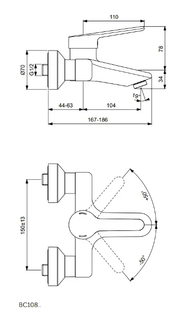 Ideal Standard - Ceraplus II - Mosdó csaptelep - BC108AA – 2. kép