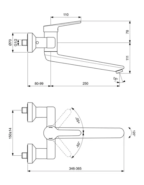 Ideal Standard - Ceraplus II - Mosdó csaptelep - BC113AA – 2. kép