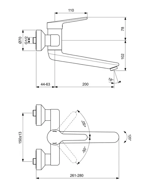 Ideal Standard - Ceraplus II - Mosdó csaptelep - BC116AA – 2. kép