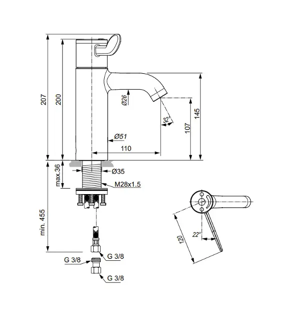 Ideal Standard - CeraPlus - Mosdó csaptelep - A6692AA – 2. kép