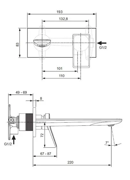Ideal Standard - Conca Tap - Mosdó csaptelep - A7372A2 – 2. kép