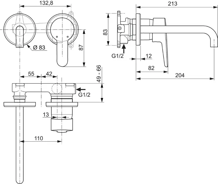 Ideal Standard - Connect Blue - Mosdó csaptelep - A5933AA – 2. kép