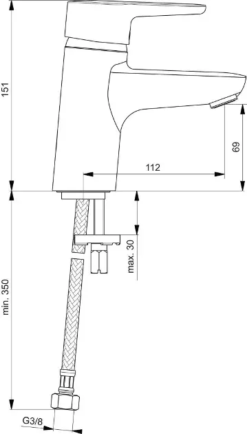 Ideal Standard - Connect Blue - Mosdó csaptelep - B9917AA – 2. kép