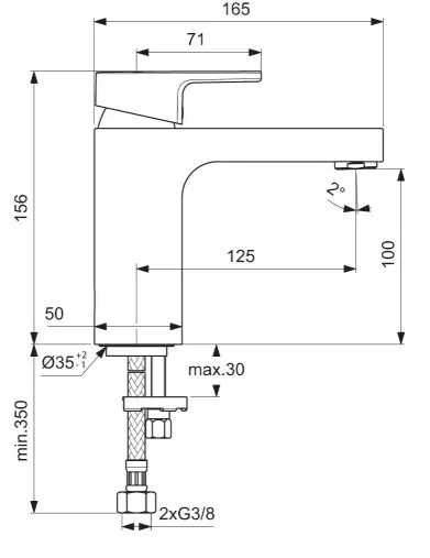 Ideal Standard - Edge - Mosdó csaptelep - A7105AA – 2. kép