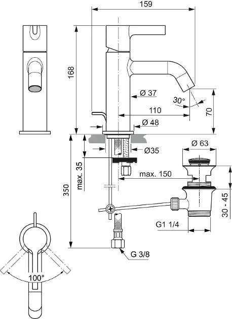 Ideal Standard - Joy - Mosdó csaptelep - BC775A5 – 2. kép