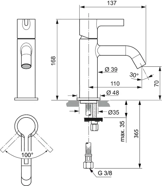 Ideal Standard - Joy - Mosdó csaptelep - BC776GN – 2. kép