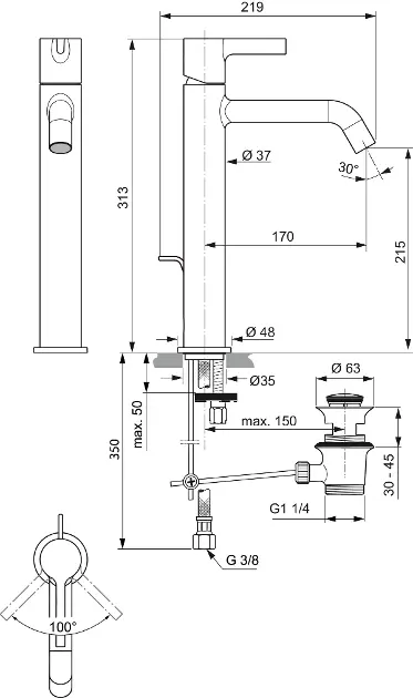 Ideal Standard - Joy - Mosdó csaptelep - BC781A5 – 2. kép
