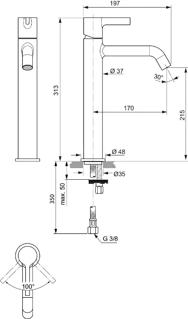 Ideal Standard - Joy - Mosdó csaptelep - BC782A2 – 2. kép