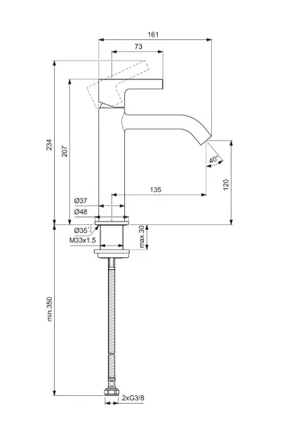 Ideal Standard - Joy - Mosdó csaptelep - BE279A5 – 2. kép