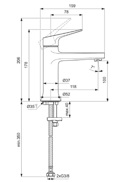 Ideal Standard - La Dolce Vita - Mosdó csaptelep - BD654A2 – 2. kép