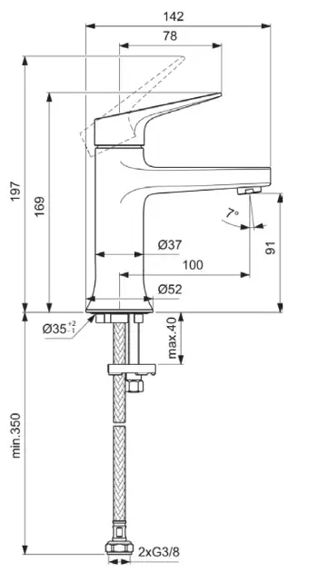 Ideal Standard - La Dolce Vita - Mosdó csaptelep - BD656A2 – 2. kép