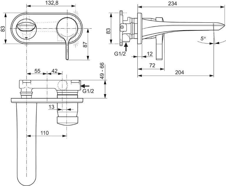 Ideal Standard - Melange - Mosdó csaptelep - A5591AA – 2. kép