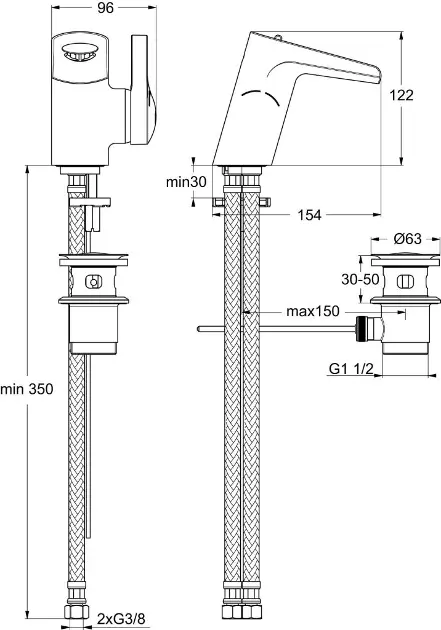 Ideal Standard - Melange - Mosdó csaptelep - B8630AA – 2. kép