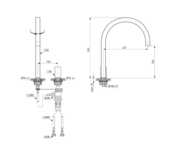 Ideal Standard - Solos - Mosdó csaptelep - A7831A5 – 2. kép