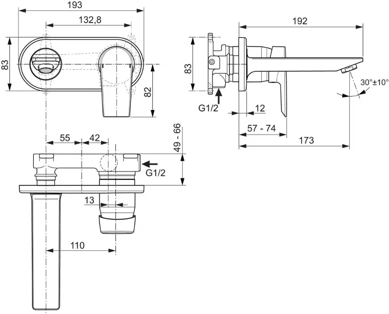 Ideal Standard - Tesi - Mosdó csaptelep - A6578AA – 2. kép
