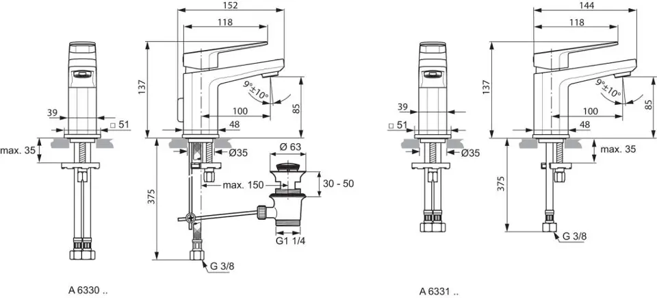 Ideal Standard - Tonic II - Mosdó csaptelep - A6330AA – 2. kép