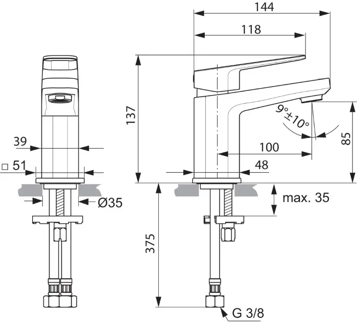 Ideal Standard - Tonic II - Mosdó csaptelep - A6331AA – 2. kép