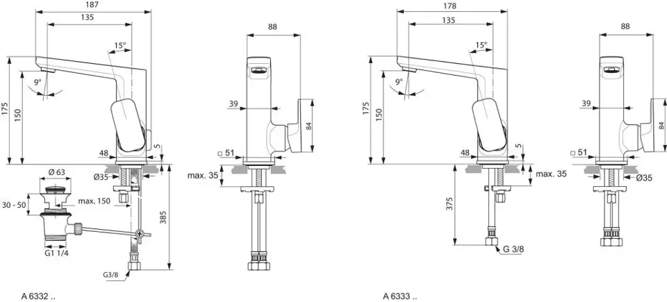 Ideal Standard - Tonic II - Mosdó csaptelep - A6332AA – 2. kép