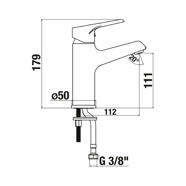 Jika - Cube - Mosdó csaptelep - H3111W10041101 – 2. kép