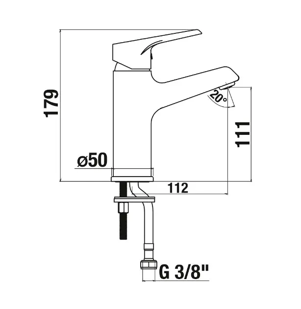 Jika - Cube - Mosdó csaptelep - H3111W10049101 – 2. kép