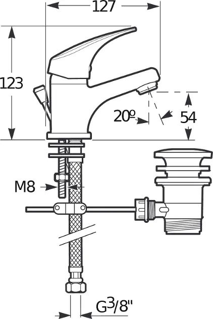 Jika - Talas - Mosdó csaptelep - H3111N10041111 – 2. kép