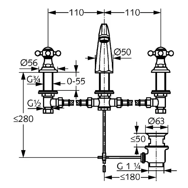 Kludi - Adlon - Mosdó csaptelep - 510434520 – 2. kép