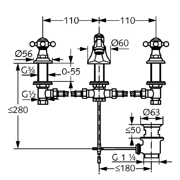 Kludi - Adlon - Mosdó csaptelep - 510464520 – 2. kép