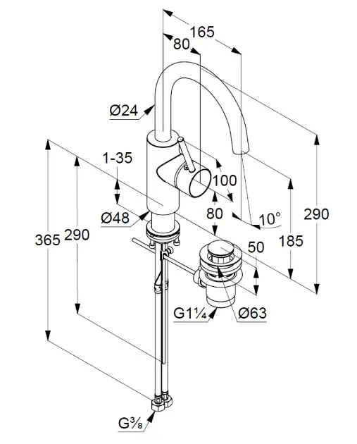 Kludi - Bozz - Mosdó csaptelep - 380270576 – 2. kép