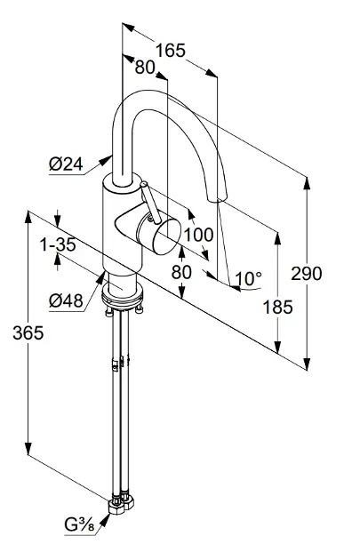 Kludi - Bozz - Mosdó csaptelep - 380285376 – 2. kép