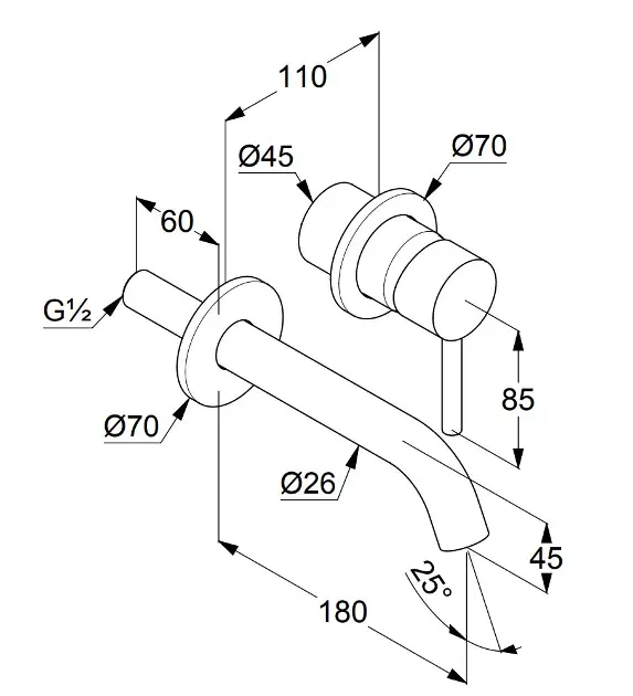 Kludi - Bozz - Mosdó csaptelep - 38244N076 – 2. kép