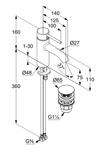 Kludi - Bozz - Mosdó csaptelep - 382665376 – 2. kép