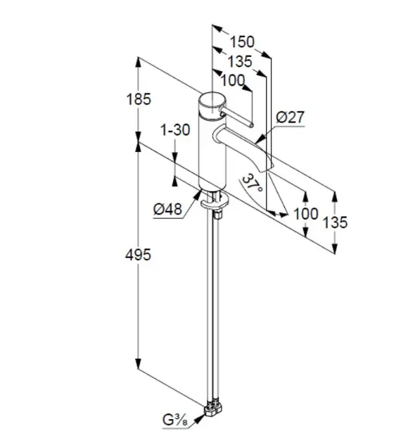 Kludi - Bozz - Mosdó csaptelep - 38282N076 – 2. kép