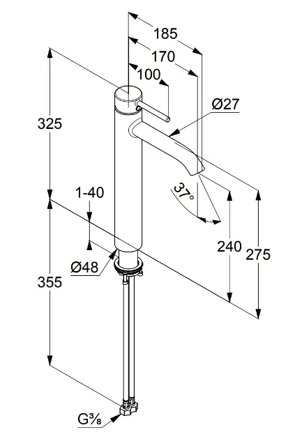 Kludi - Bozz - Mosdó csaptelep - 38286N076 – 2. kép