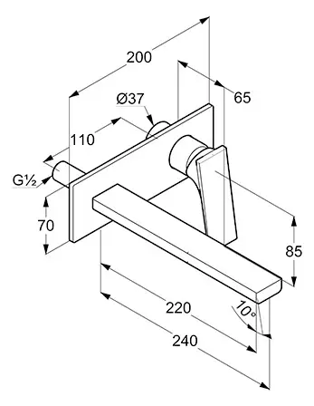 Kludi - Decus - Mosdó csaptelep - 54245N175 – 2. kép