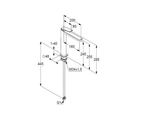 Kludi - Decus - Mosdó csaptelep - 54298N075 – 2. kép